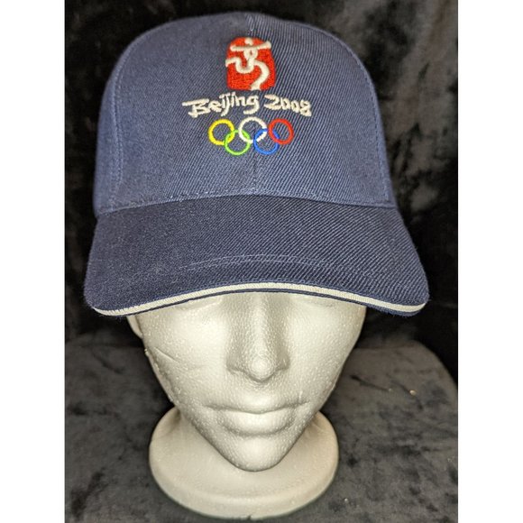Beijing 2008 Summer Olympics Baseball Cap Hat Dark Blue - Picture 10 of 10